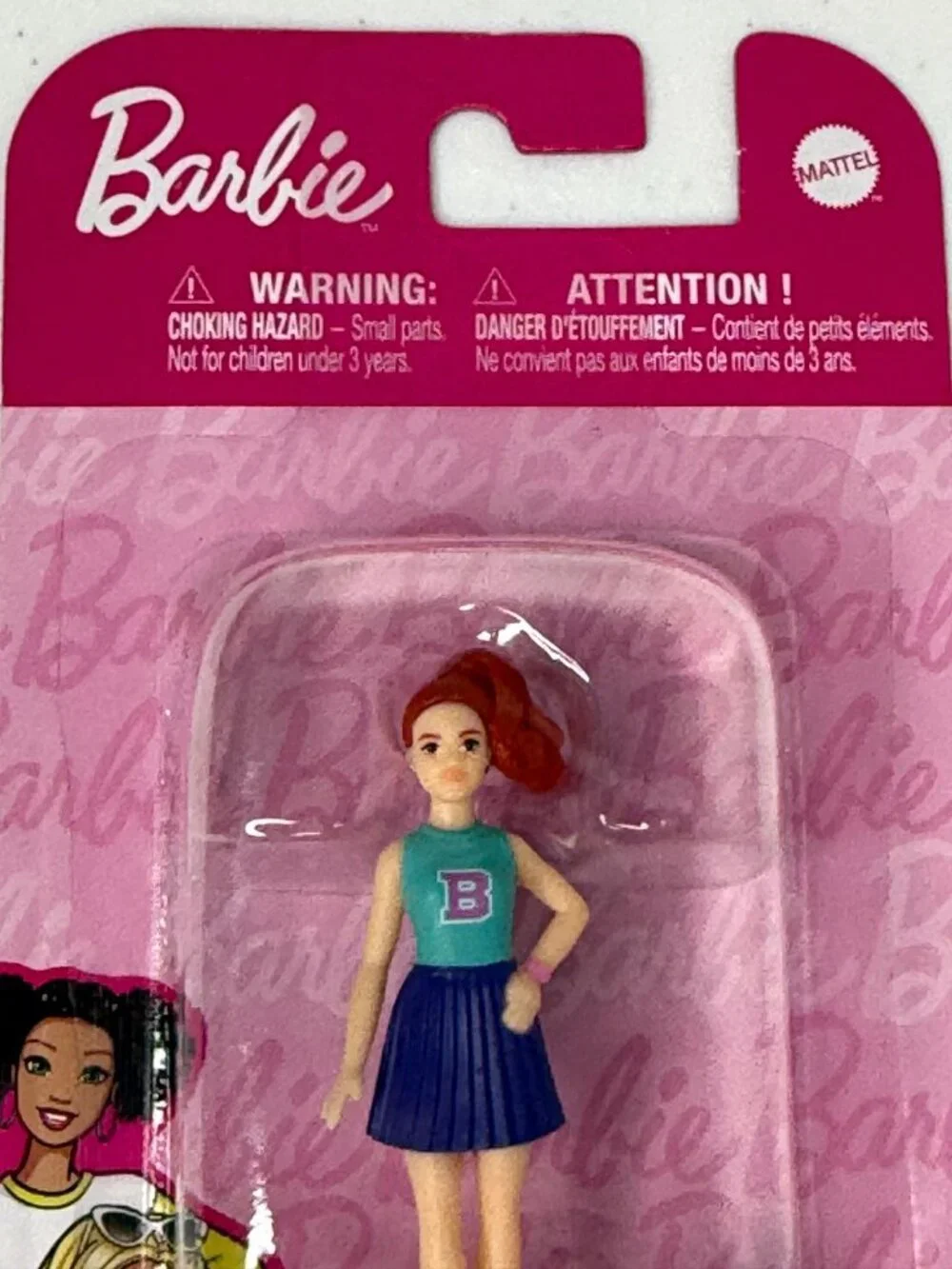 Barbie Mini Figure Cheer Uniform Letter B New